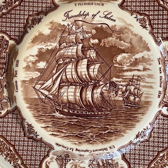 Set of Four Alfred Meakin Fair Winds Friendship of Salem10" Plates England - Picture 2 of 4